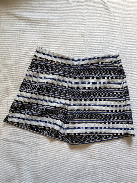 GAP Pants - GAP High-Waist Striped Black and Blue Shorts